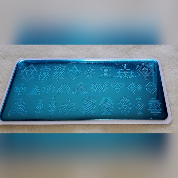 NEW Geometric Pattern Stamping Plate Big Bang Beauty XL-055 - Picture 2 of 11